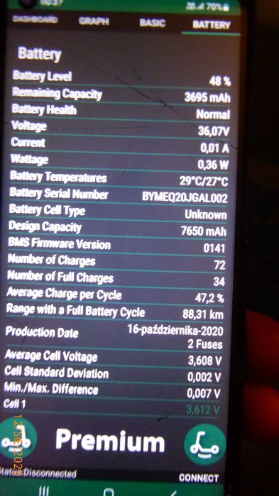 Bateria do Hulajnogi XIAOMI zasięg 35 km sprawna Dokładnie Testowana !