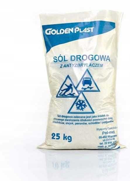 SÓL DROGOWA z antyzbrylaczem 1 tona worki 25kg.