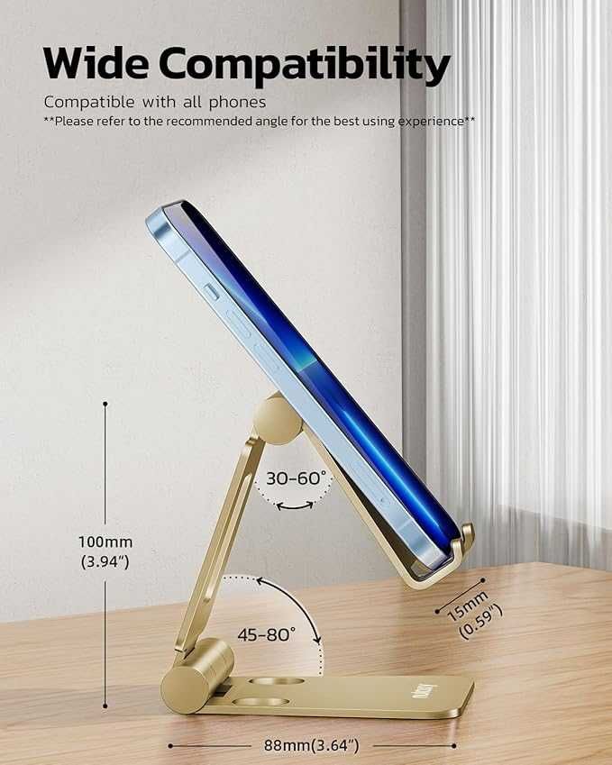 Regulowany aluminiowy stojak na telefon Nulaxy A4
