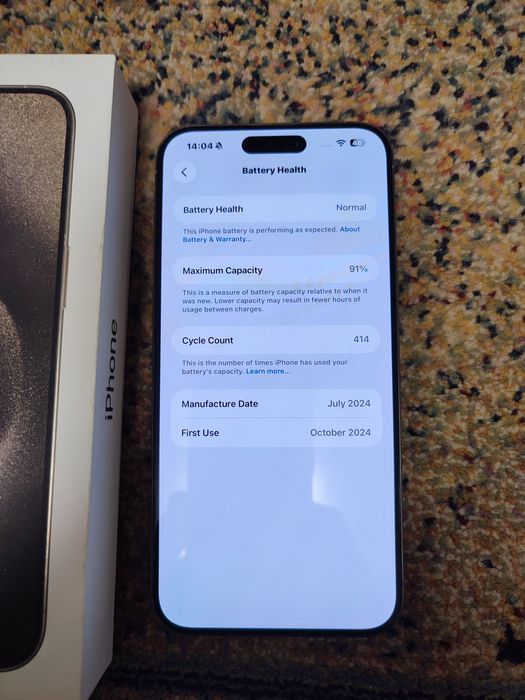 iPhone 15 pro max natural titanium 512GB