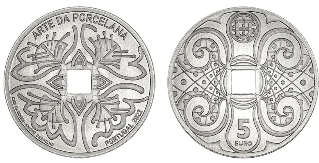 Rolo de 20 moedas de 5 euros -  Moeda comemorativa A Arte da Porcelana