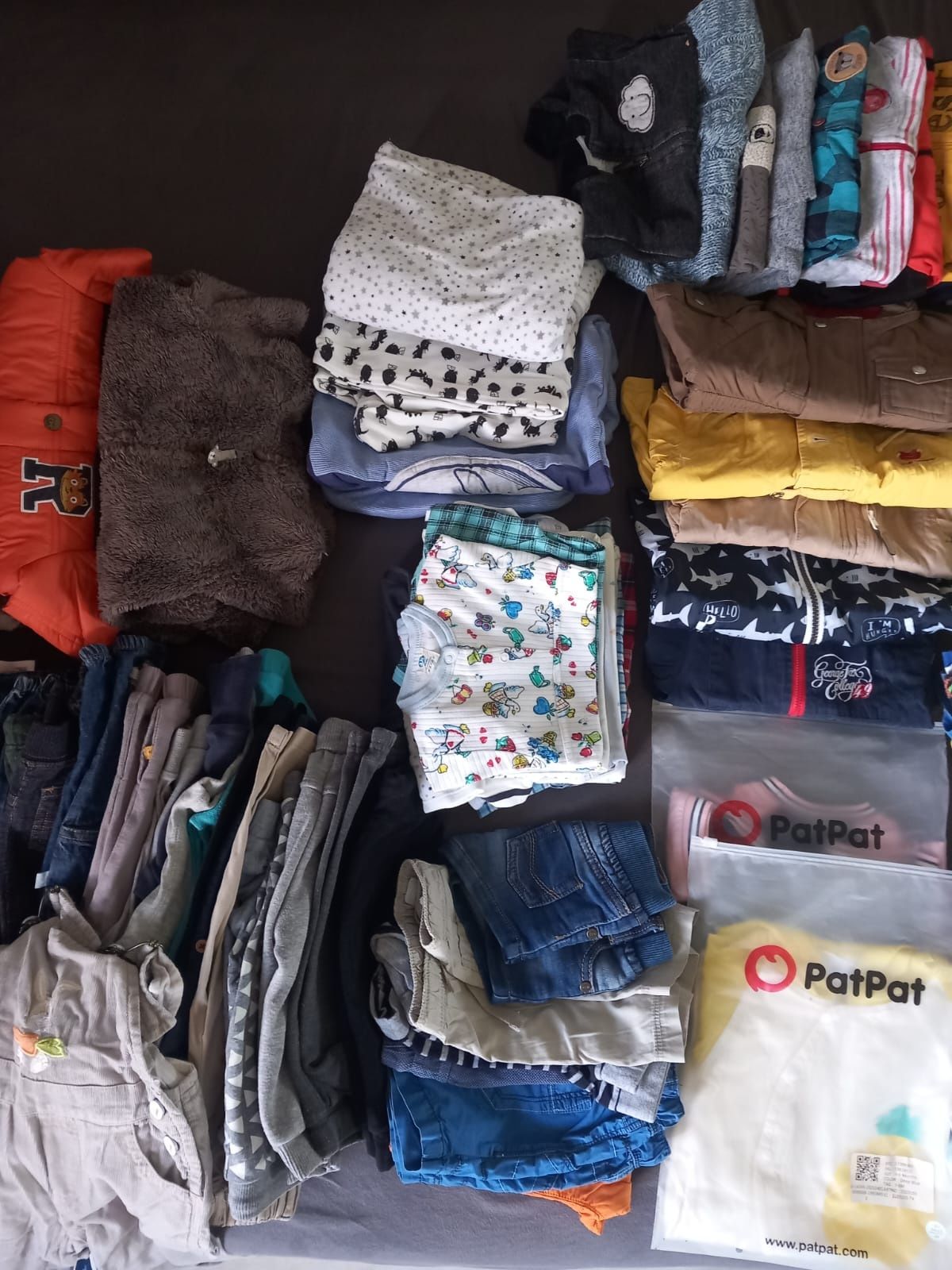 WYPRZEDAŻ Zestaw ubrań niemowlęcych chłopięcych rozmiar 68. Pakiet