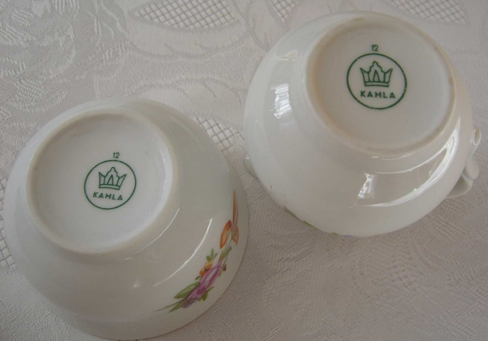 Porcelana NRD Kahla dzbanek, cukiernica, mlecznik