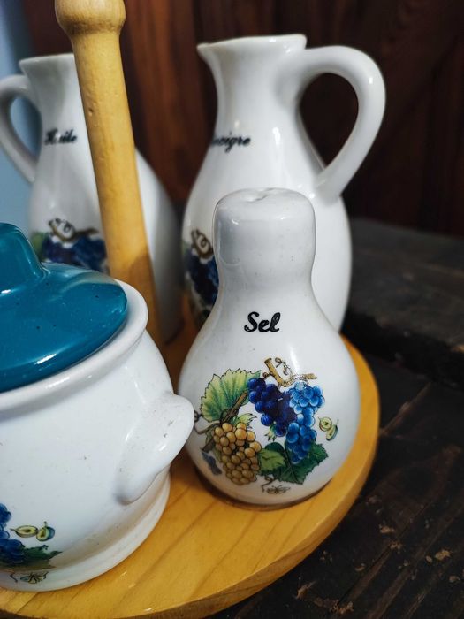 Zestaw do przypraw winogrono Vintage chińska porcelana