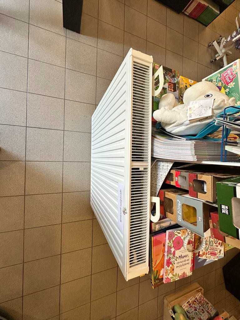 Grzejnik dwupłytowy z podłączeniem dolnym, biały
