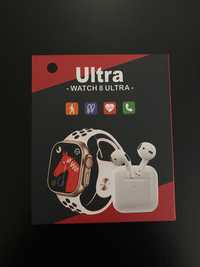 Smart Watch 8 Ultra + Headphones Earpods Bluetooth