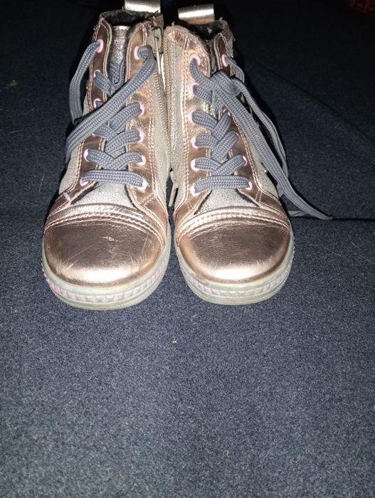 Złoto szare buciki dla dziecka rozmiar 27