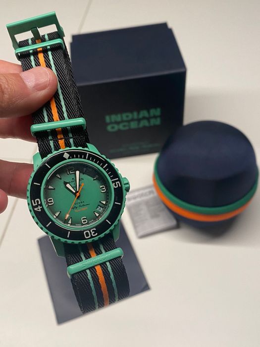 Relógio Swatch x Blancpain Indian Ocean
