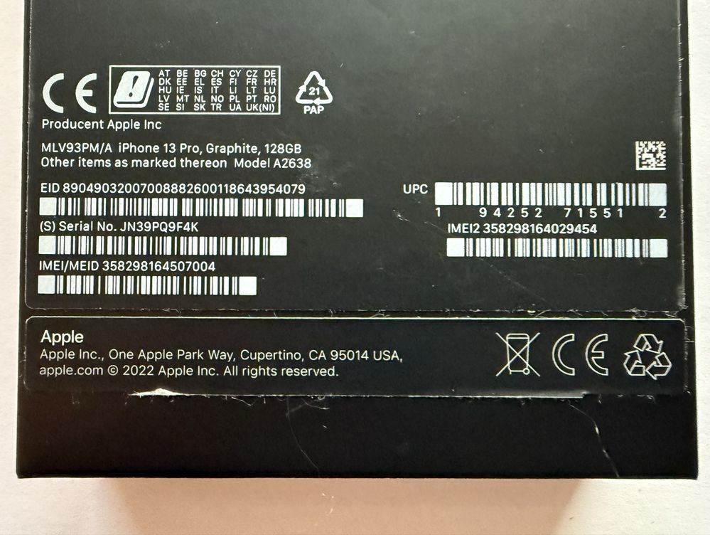 Iphone 13 pro graphite 128 gb super stan 85 proc. kondycji s