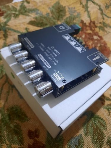 Усилитель Bluetooth 5.0,сабвуфер 2*50 Вт+100Вт.AUX,USB. ZK-MT21. -TB21