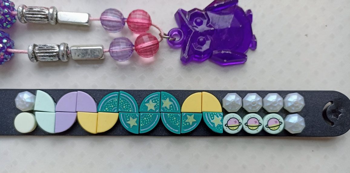 Zestaw bransoletek bransoletki pop it popit Lego DOTs dla dziewczynki
