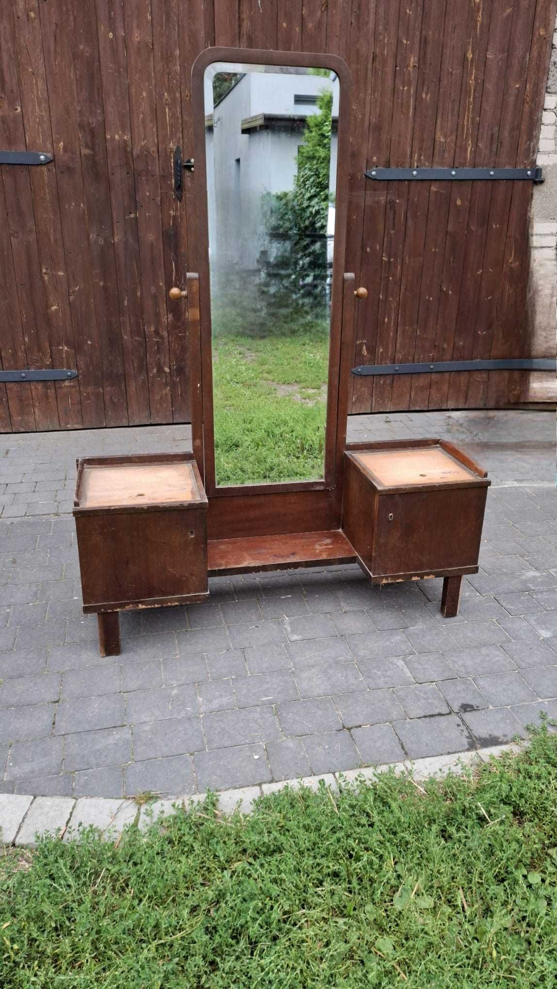 Retro Toaletka z lustrem + szafka wczesny PRL Vintage