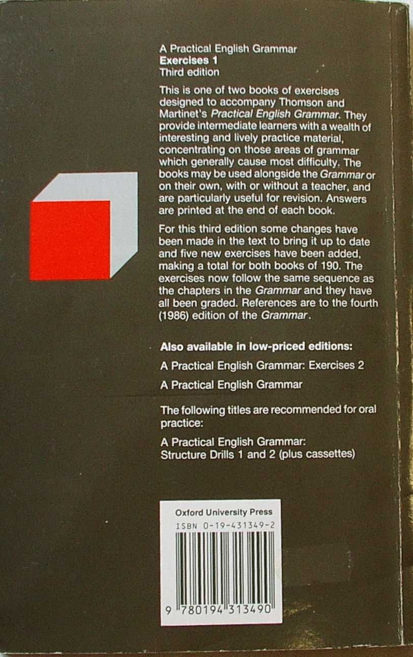 A PRACTICAL ENGLISH GRAMMAR Exercises 1 - Thomson, Martinet