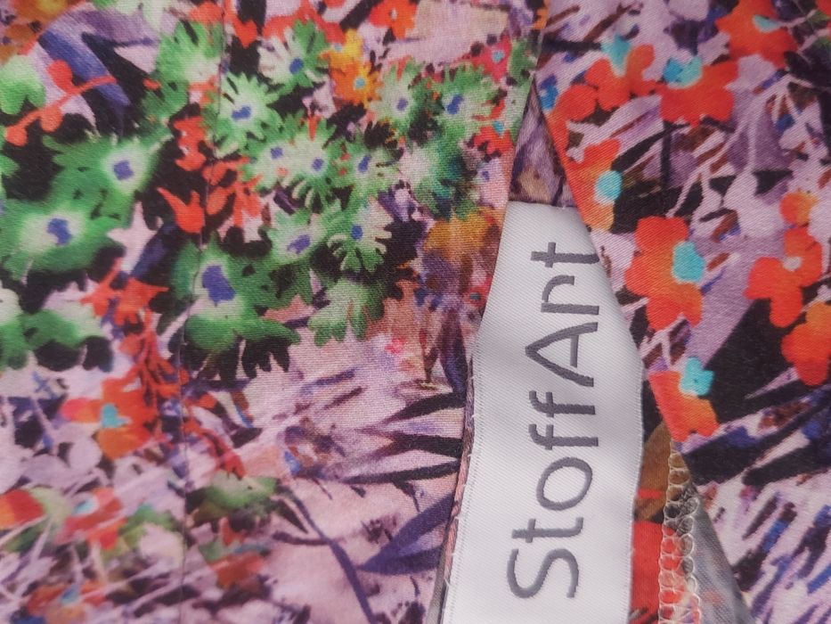 StoffArt Germany design kobieca sukienka flowers jedwabny cotton r XXX