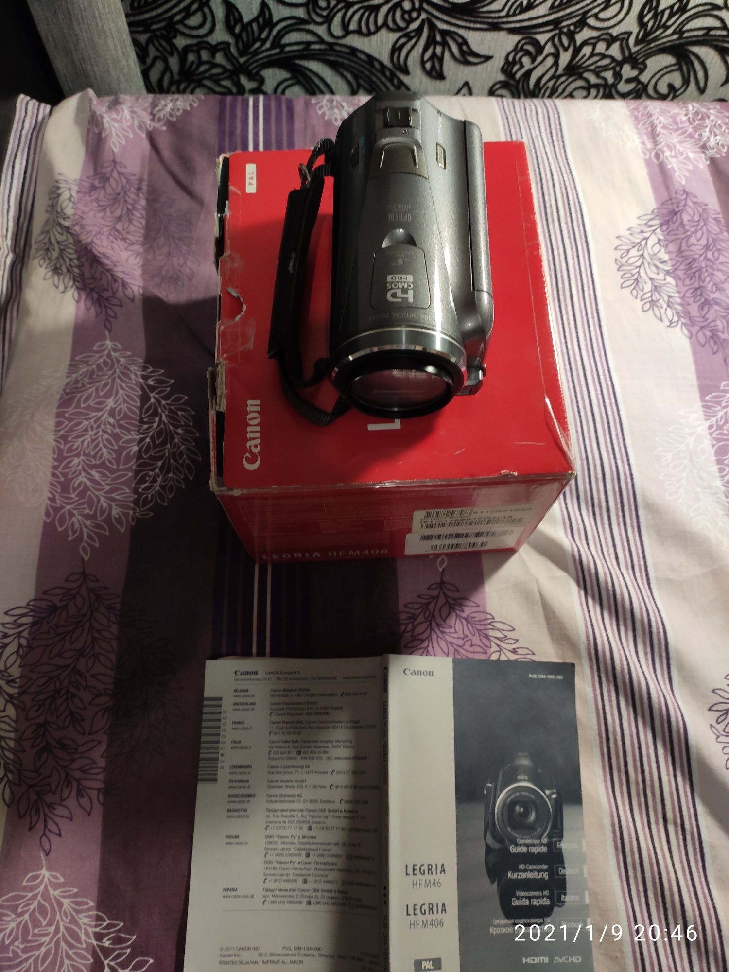 Видеокамера Canon Legria HF M406 матрица 1/3 HD CMOS PRO.