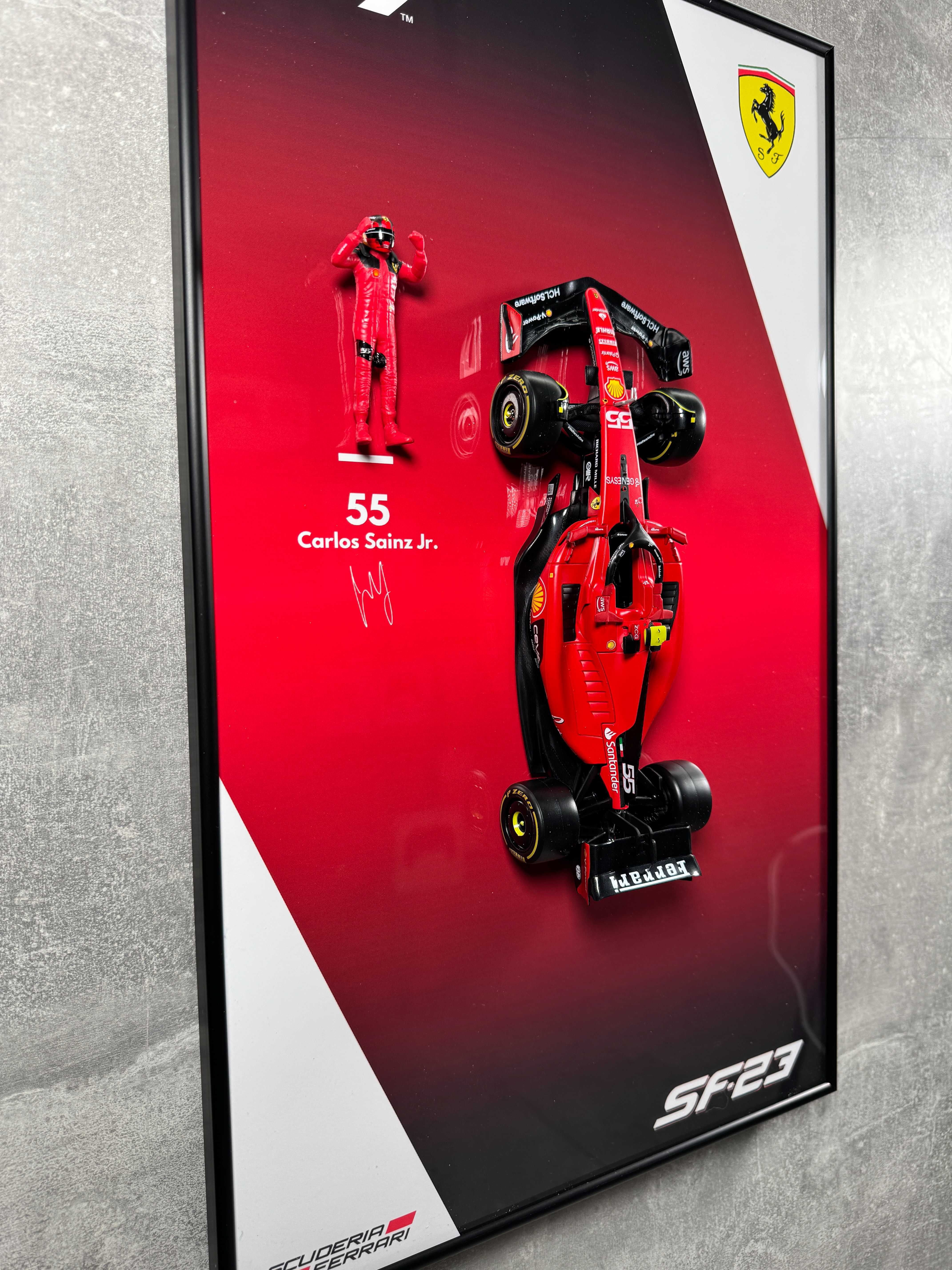 Модель Bburago F1 з РамкоюFerrari SF-23 Масштаб 1/24 Carlos Sainz jr