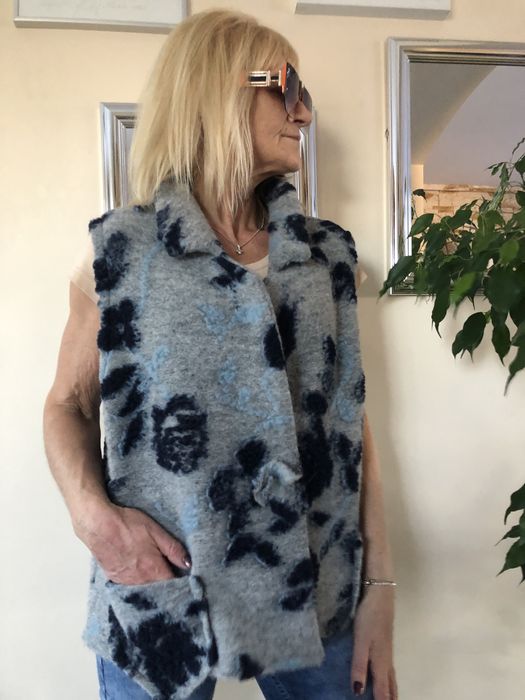 Kamizelka welniana welna 100% wool kobieca damska lana