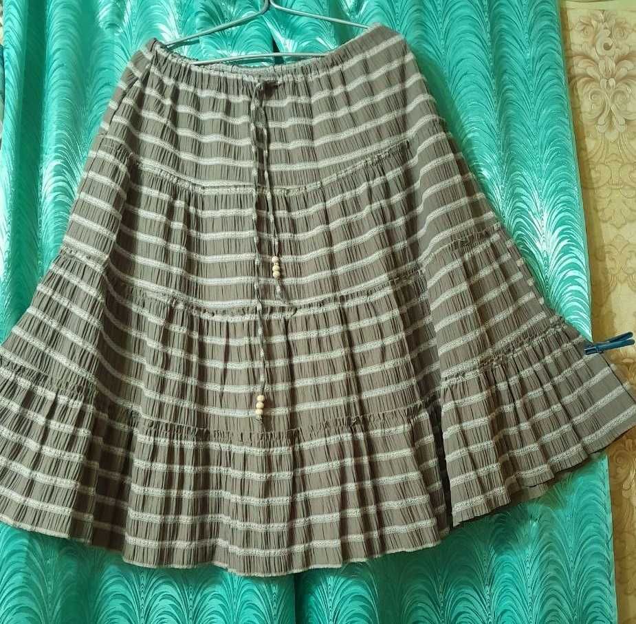 Модные юбки с оборками в 4 яруса (XL-XXL)