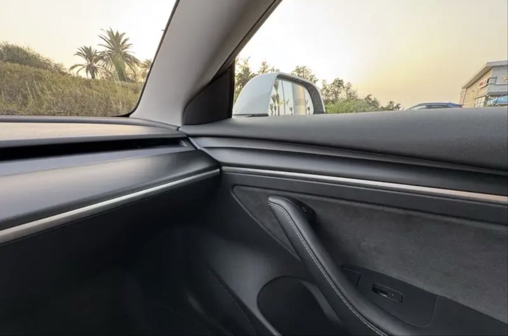 Frisos PORTAS para tesla model 3 ou model Y preto fosco 2021 / 2024