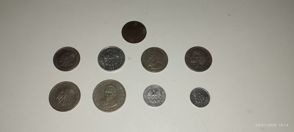 Stare monety 9 sztuk