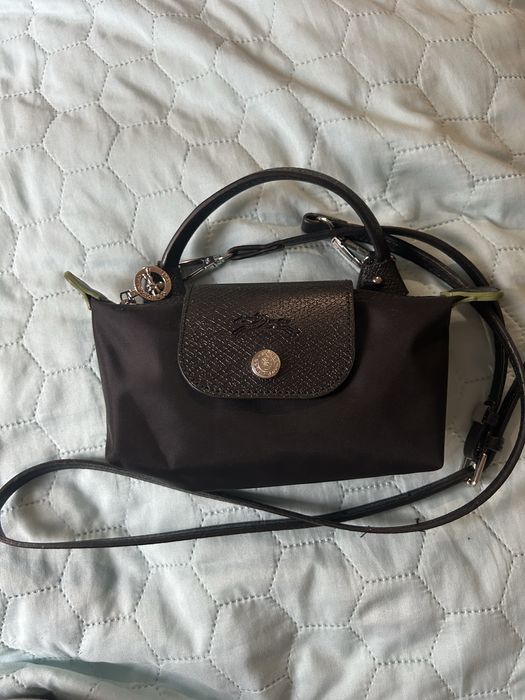 Longchamp mini черная сумочка сумка кросс-боди