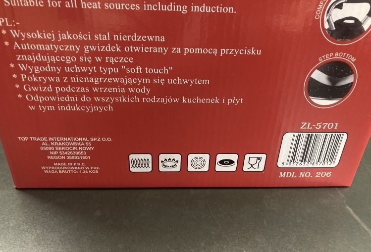 Czajnik Zilner zl-5701 pojemność 3l