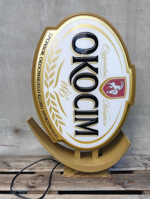 Stara reklama baner neon piwo OKOCIM
