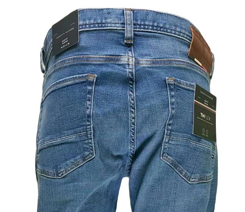 Męskie jeansy Tommy Hilfiger Bleecker - Slim Fit nowe oryg. - W33/L30