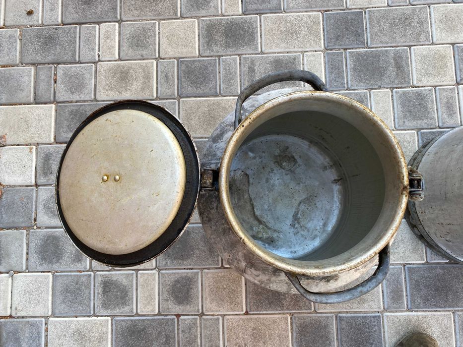 Алюминиевый бидон емкость под жидкость сыпучие бочка тара бідон бедон