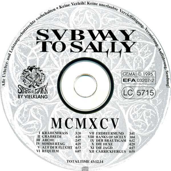 SUBWAY TO SALLY cd MCMXCV         medieval folk metal