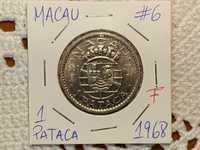 Macau - moeda de 1 pataca de 1968 (F)