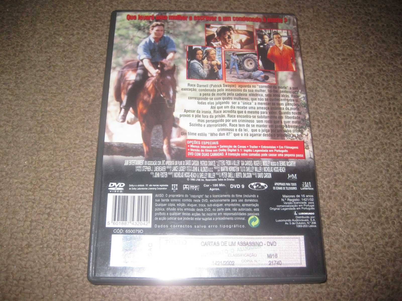 DVD "Cartas de um Assassino" com Patrick Swayze