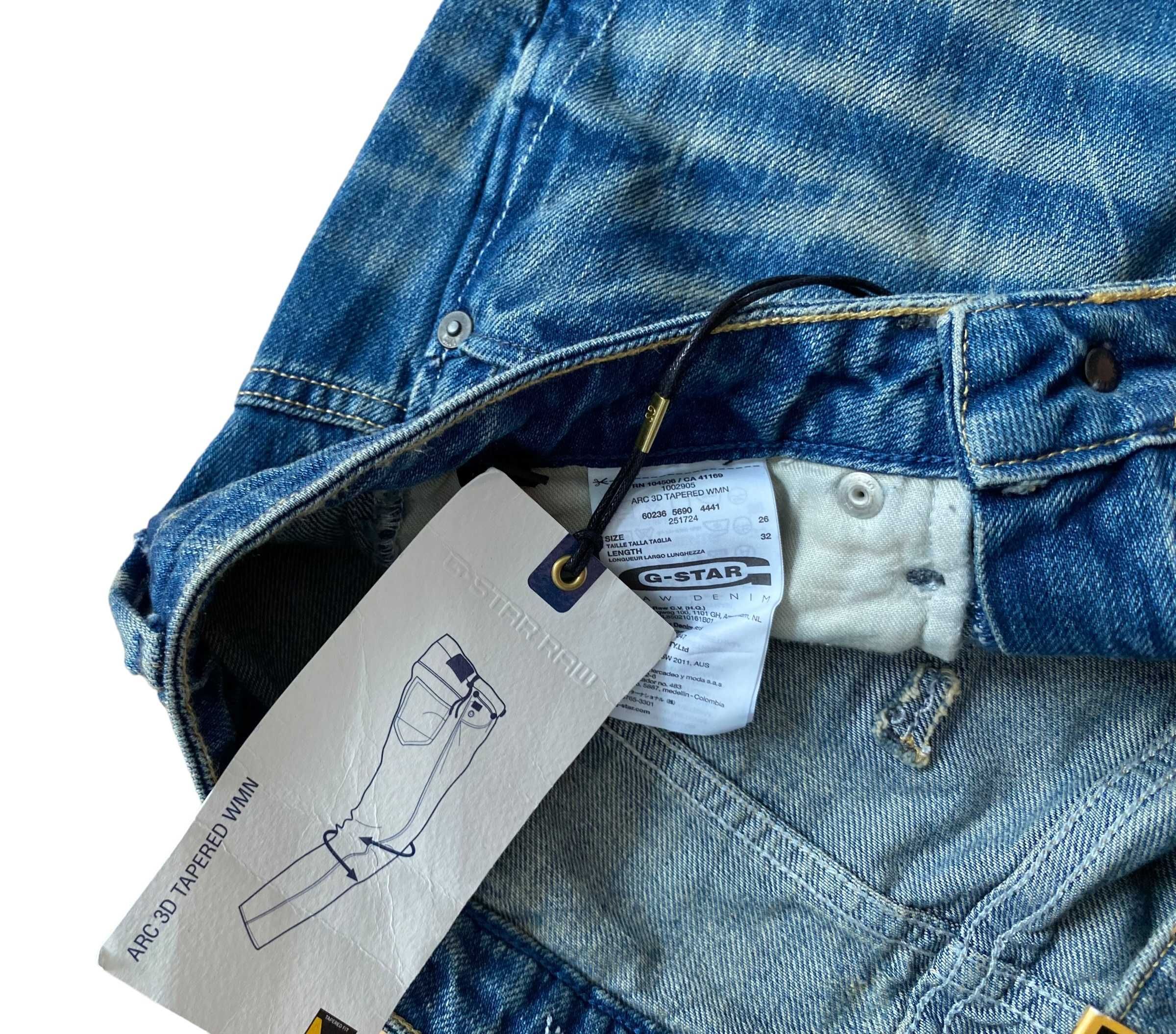 G-Star Raw Arc 3D Tapered Wmn W26/L32, stan nowe