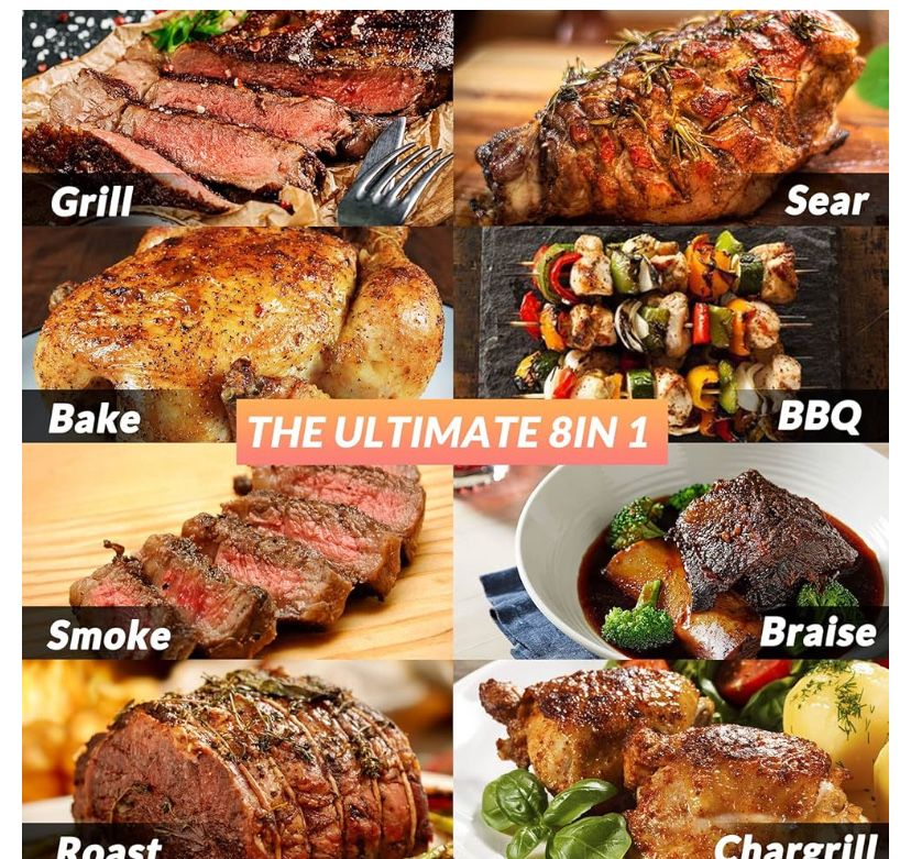 Grill wędzarnia  8 w 1, wielofunkcyjny na pellet