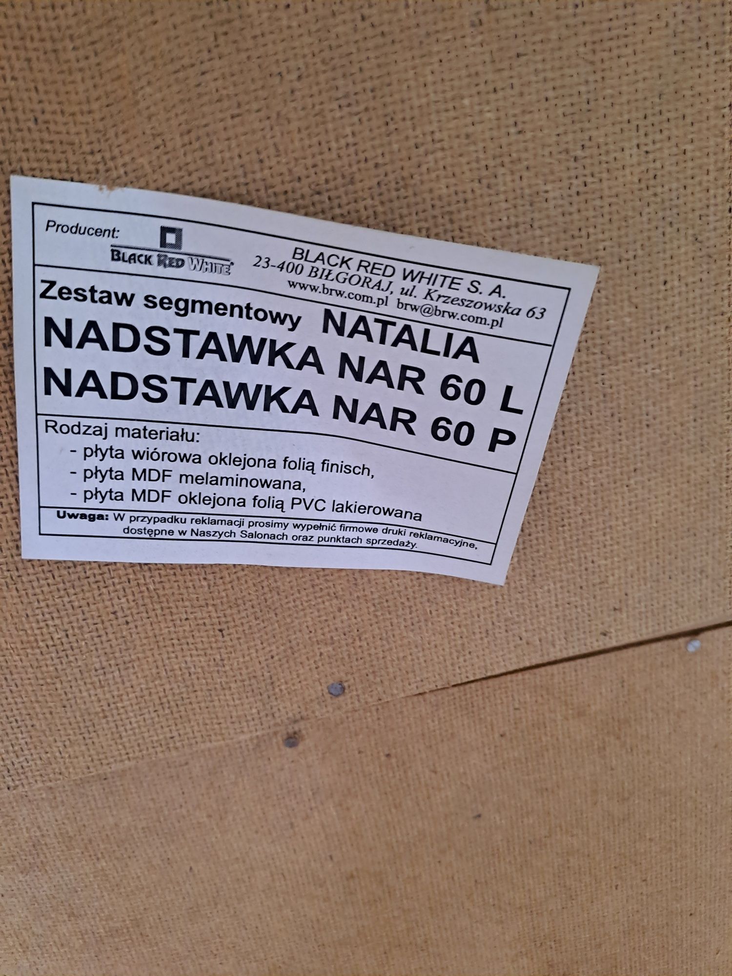Zestaw segmentowy Natalia BRW
