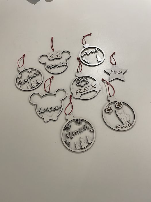 Bolas natal  gravadas a laser