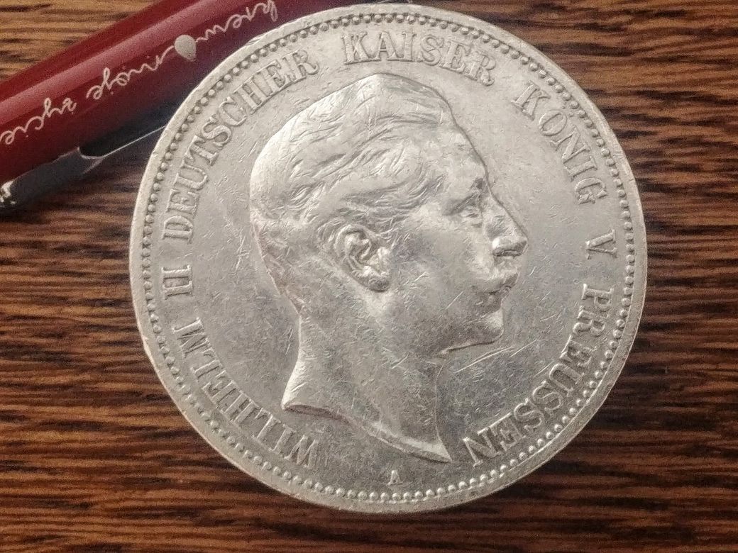 5 Marek 1907 Wilhelm II A, ładna