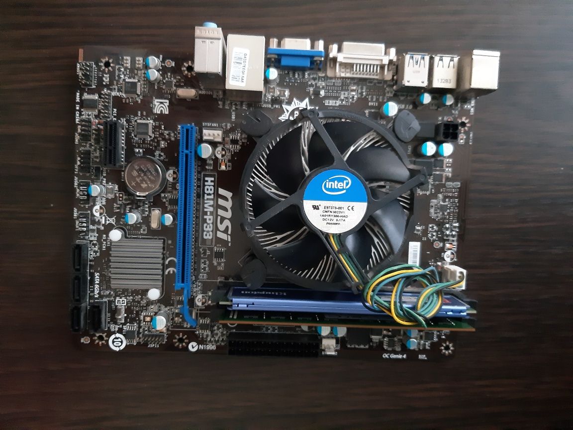 Продам комплект l5 4570 + H81M-P33 + 16Gb ddr3