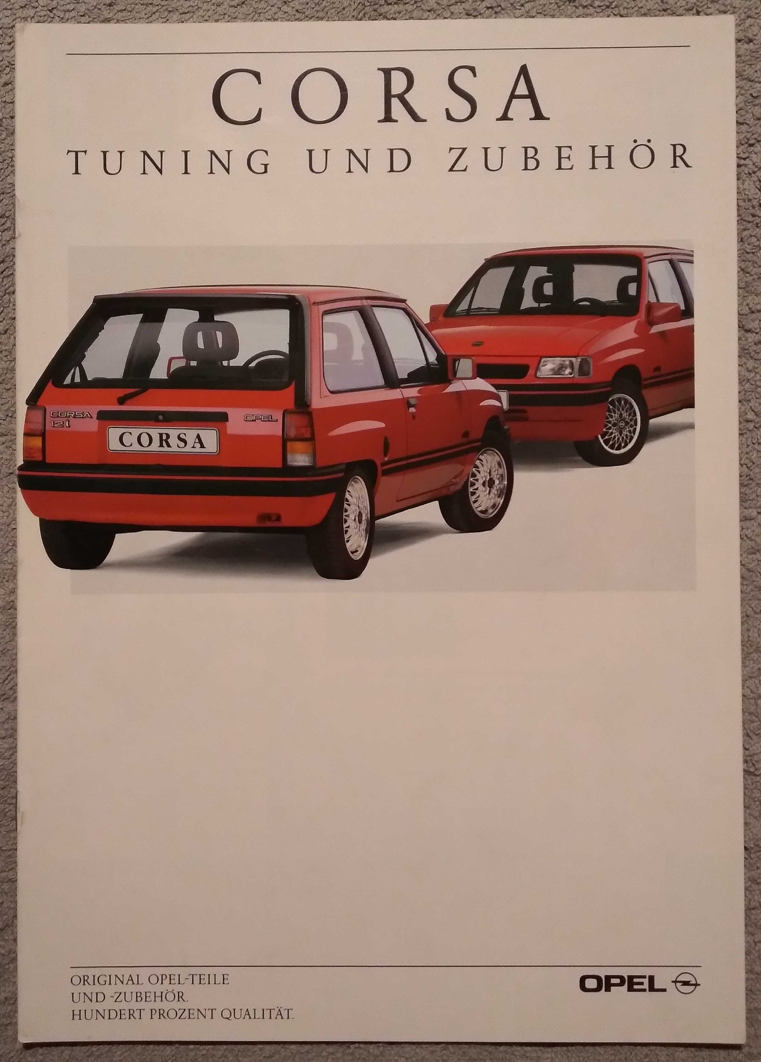 Prospekt Opel Corsa 1992 tuning i akcesoria