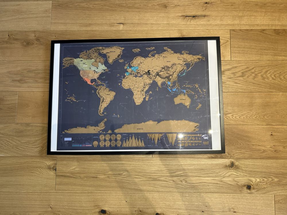 Rama ramka Ikea 90x60 cm mapa zdrapka gratis