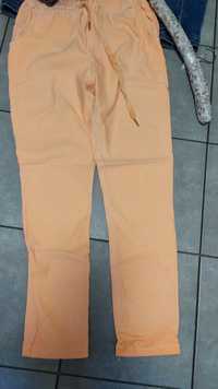 Pomarańczowe włoskie spodnie rozmiar uniwersalny gnieciuchy