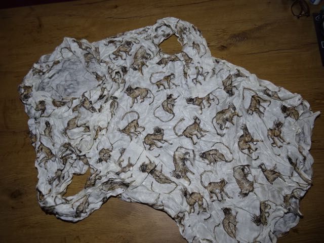 H & M tunika w małpeczki viscosa 42