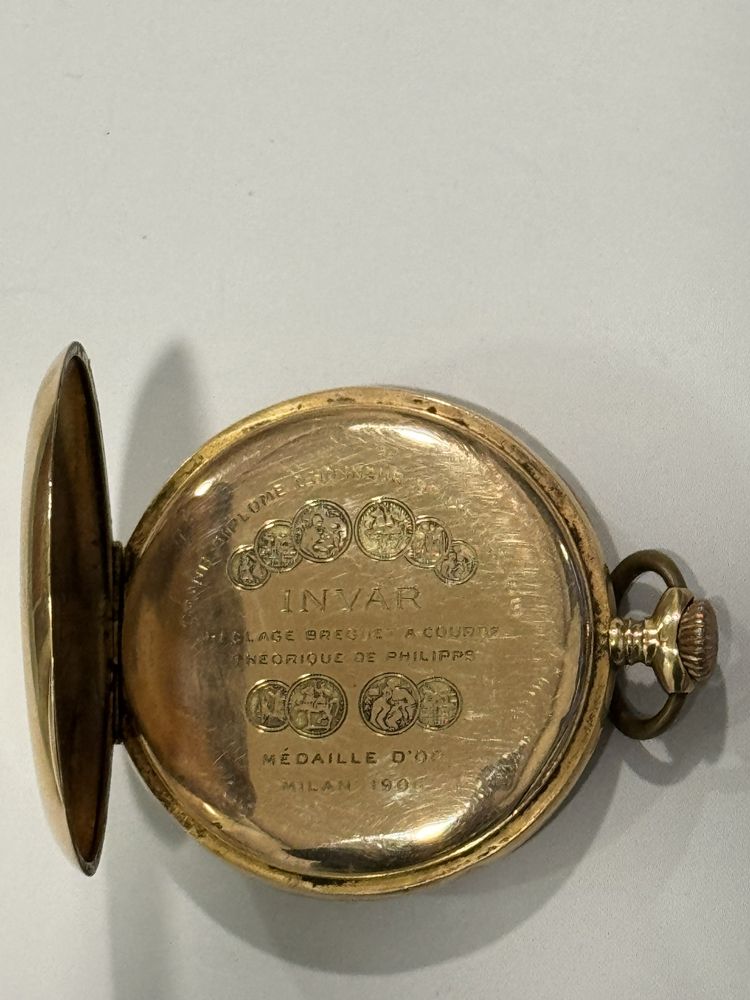 Relógio bolso ouro Invar "MEDAILLE D´OR MILLAN - 1906