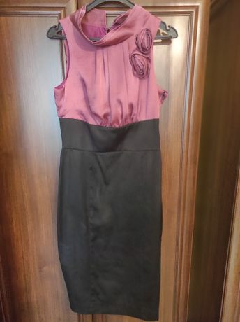 Sukienka różowo-czarna rozm.36