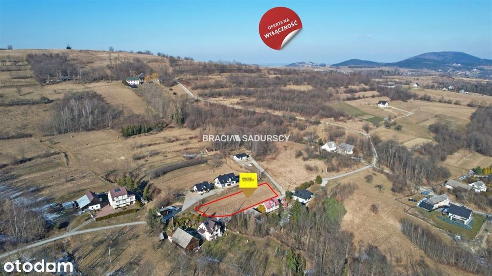 Piękna działka budowlana Dobra k. Limanowej