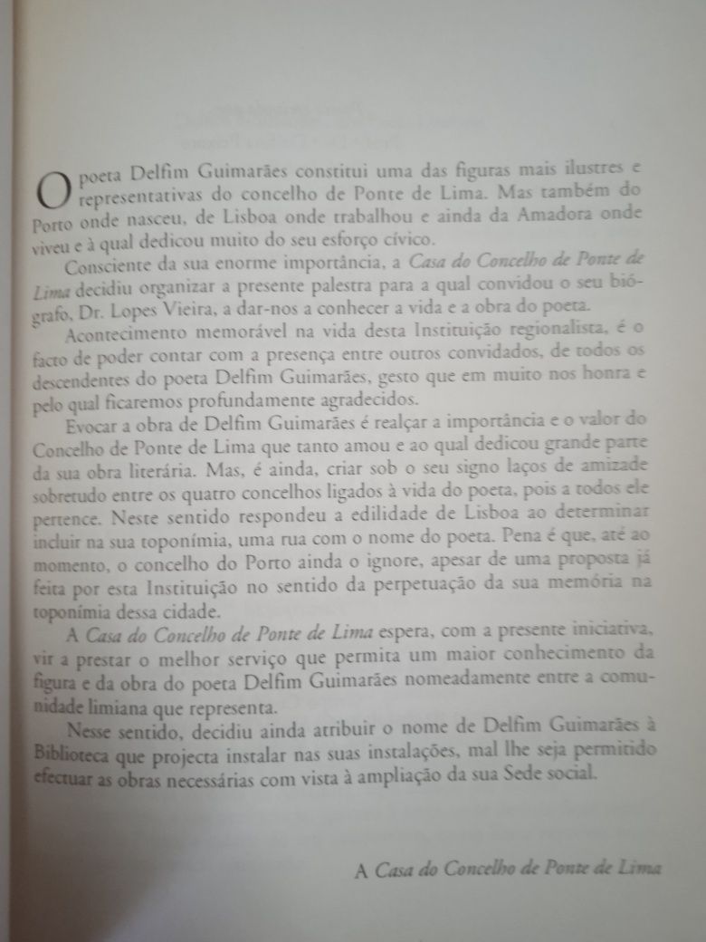 Delfim Guimarães - Um Poeta Limiano