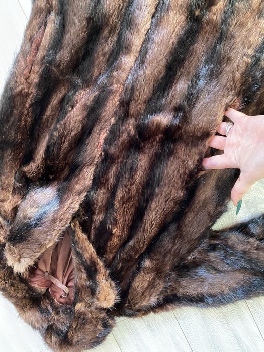 Futro naturalne z norek norki vintage retro S M