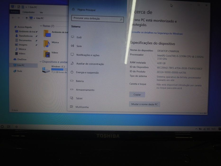 Toshiba l850 I5-3210