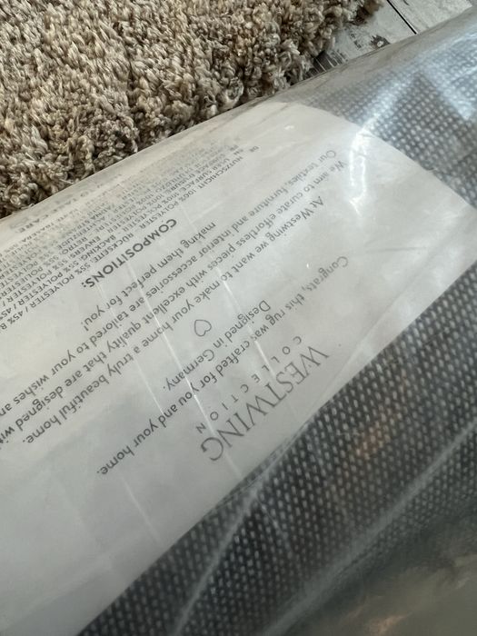 Dywan okragly shaggy beż Westwing