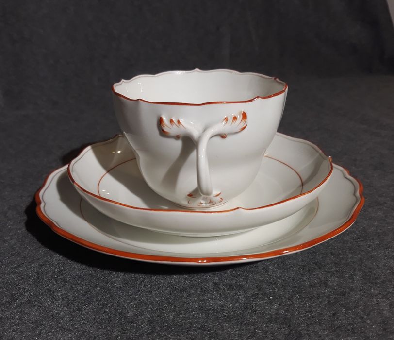 MIŚNIA Trio, zestaw śniadaniowy porcelana Meissen